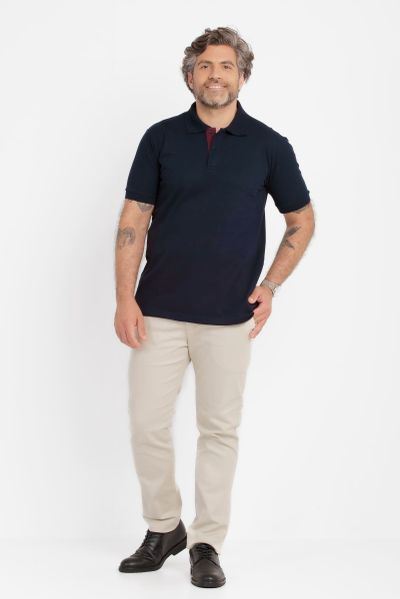 Camisa Polo Duo Marinho e Vinho