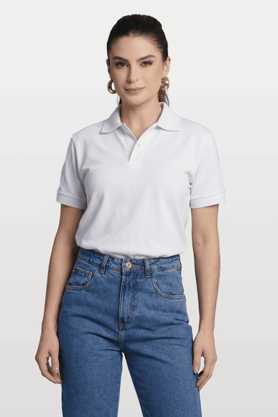 Camisa Polo Piquet Worker Branca