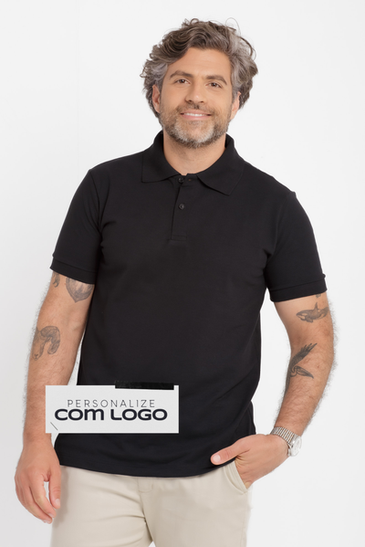 Camisa Polo Piquet Worker Preta