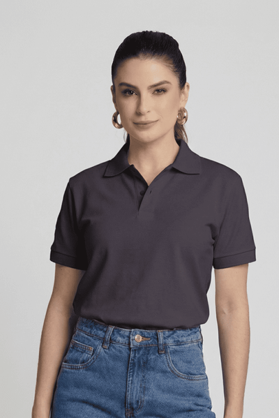 Camisa Polo Piquet Worker Preto Mescla
