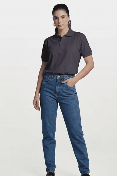 Camisa Polo Piquet Worker Preto Mescla