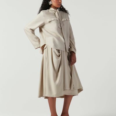 CAMISA CRINCKLED AREIA