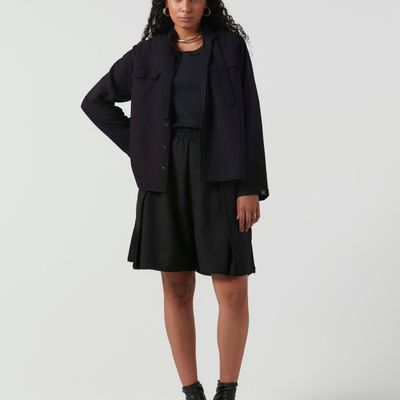 CAMISA CRINCKLED PRETO