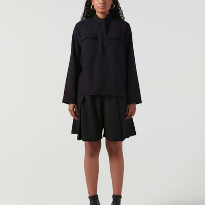 CAMISA CRINCKLED PRETO
