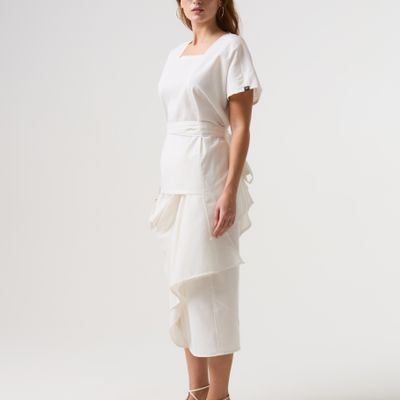 BLUSA AMARRAS OFFWHITE