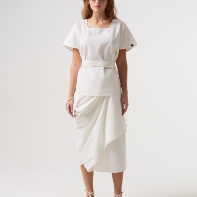 BLUSA AMARRAS OFFWHITE