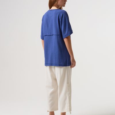 CAMISETA TARSILA AZUL PETRÓLEO