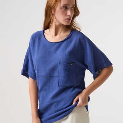 CAMISETA TARSILA AZUL PETRÓLEO