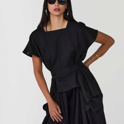 BLUSA AMARRAS PRETO
