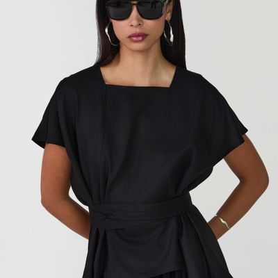 BLUSA AMARRAS PRETO