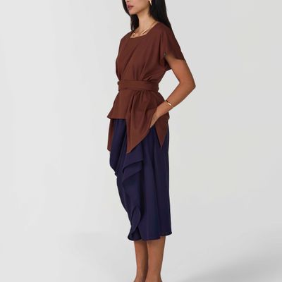 BLUSA AMARRAS CACAU
