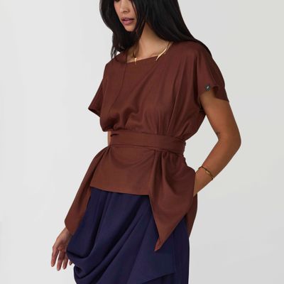 BLUSA AMARRAS CACAU