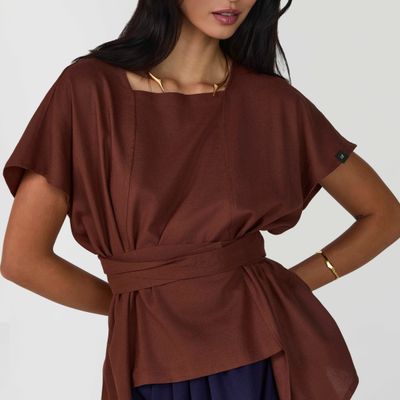 BLUSA AMARRAS CACAU