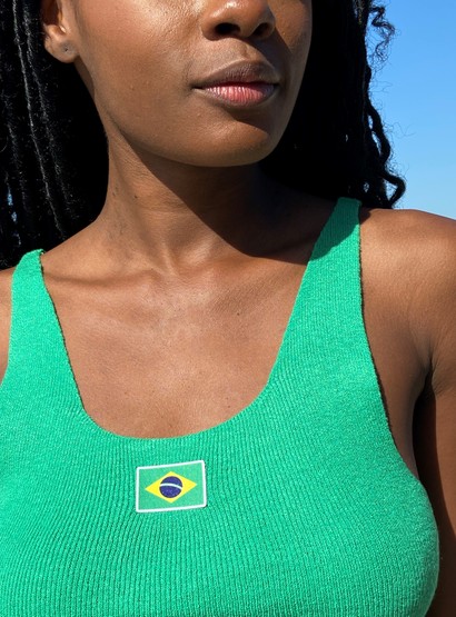 Top Lena Knit Verde Brasil