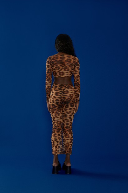 Top Anne Tule Leopardo