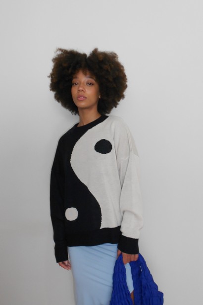 Casaco Judy Knit Yin Yang