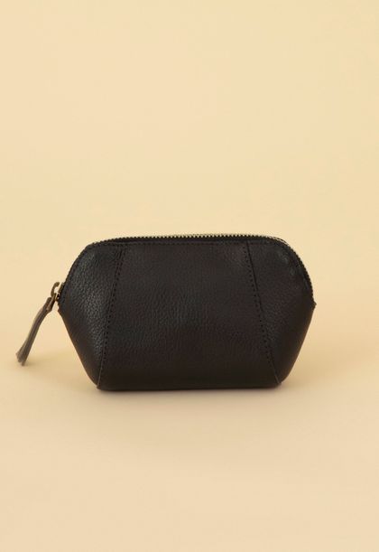 Mini Necessaire Couro Preta