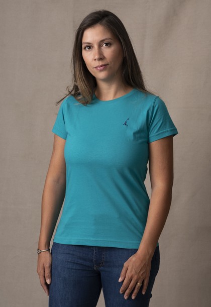 Camiseta Feminina Lisa Verde Safira