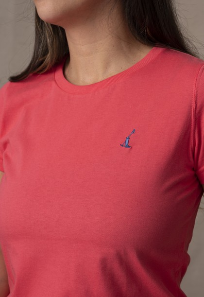 Camiseta Feminina Lisa  Coral