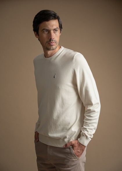 Sweater Masculino Gola U LC Bege