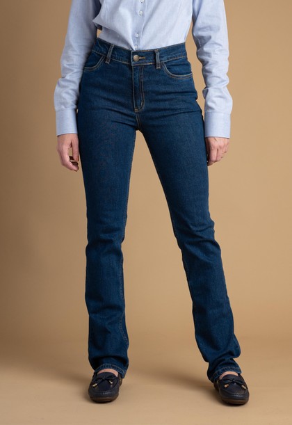 Calça Jeans Feminina Reta Tradicional Azul