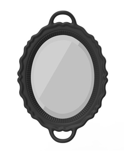 Espelho Plateau Miroir cor Preto em Polipropileno | Qeeboo