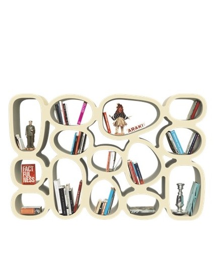 Koibuchi Bookcase cor Cinza Ivory em Polietileno | Qeeboo