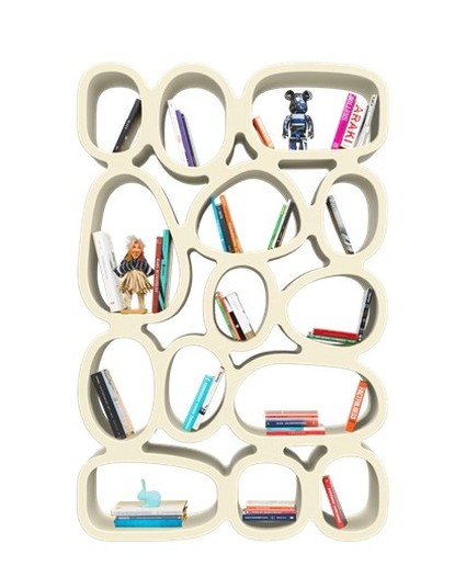 Koibuchi Bookcase cor Cinza Ivory em Polietileno | Qeeboo