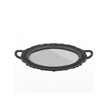 Espelho Plateau Miroir cor Preto em Polipropileno | Qeeboo