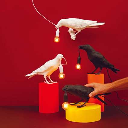 Luminaria de mesa Bird White Waiting | Seletti 