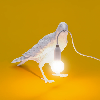 Luminaria de mesa Bird White Waiting | Seletti 