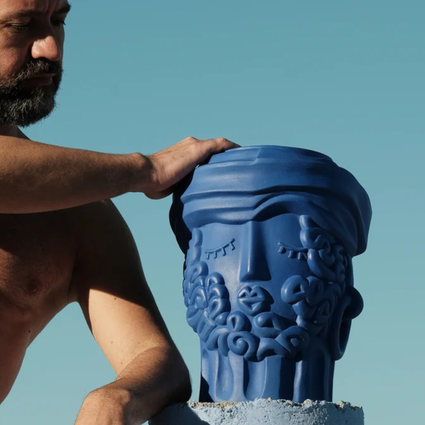 Vaso Man Vaso Men Terracota cor Azul  | Seletti  