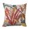 Almofada Decorativa Tropical Folhagens Vermelhas e Azuis 45 x 45 cm