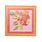 Quadro Decorativo Floral Rosa 30x30 cm com Moldura Filete Moderna