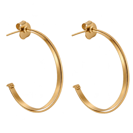 Brinco Argola Aberta em Ouro Amarelo