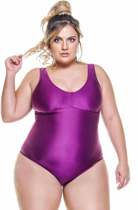 Maiô Plus Size Clássico, Sem Bojo, Viena