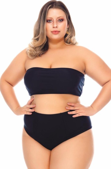 Sutiã Plus Size Bojo, Arco, Manga Removível, Preto