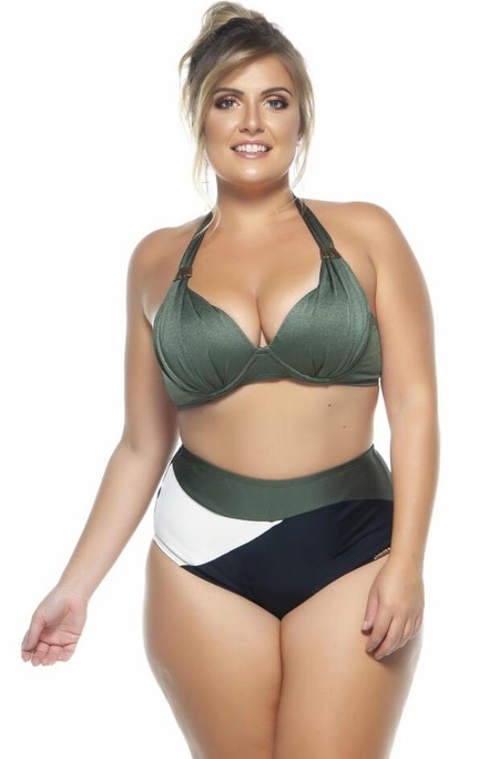 Sutiã Plus Size Drapeado, Arco, Bojo, Amarrado, Croco