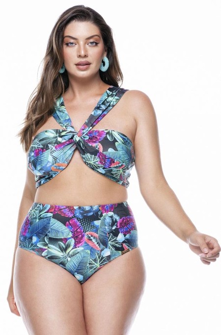 Sutiã Plus Size Alças Largas Cruzadas Nas Costas, Hawaí