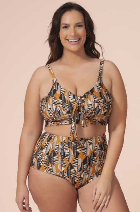 Sutiã Plus Size Corpete Com Laço Frontal, Namíbia