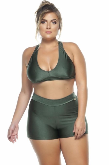 Sutiã Plus Size Costas Nadador, Croco