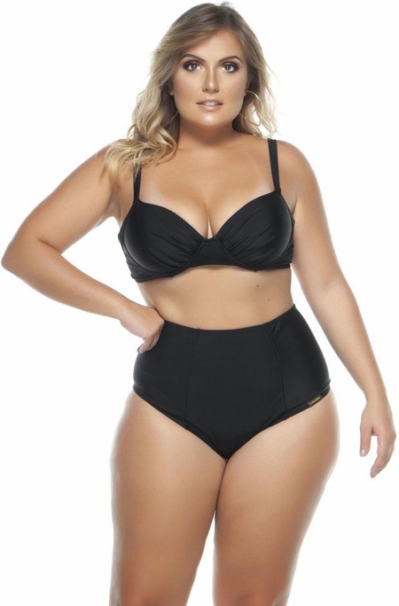 Foto do produto Calcinha Alta Plus Size Preta