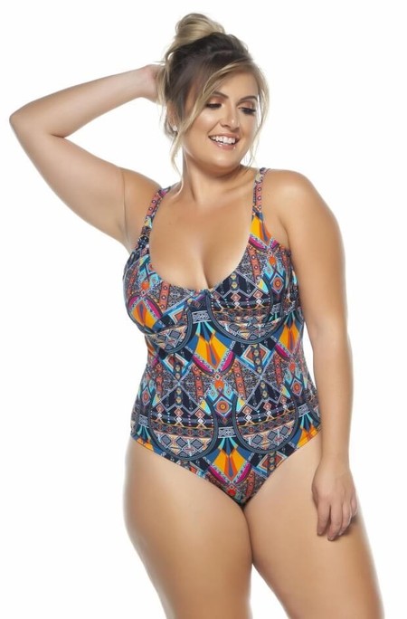 Maiô Plus Size Com Arco Sem Bojo, África