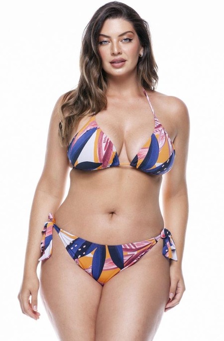 Calcinha Plus Size Com Amarração Lateral Sensuale Estampado