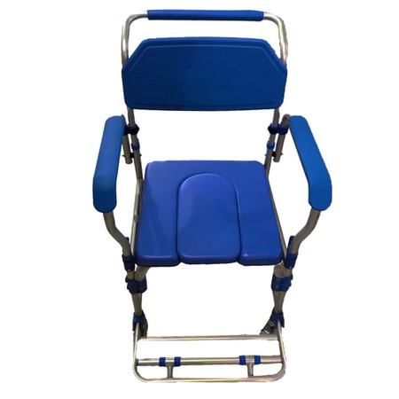 Cadeira de Banho Higiênica Reforçada com Assento Estofado e Coletor D60 Dellamed