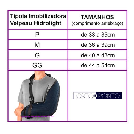 Tipoia Ortopédica Estofada Imobilizadora Velpeau Hidrolight
