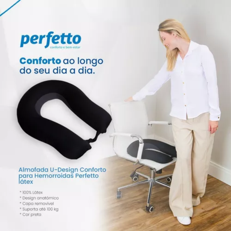 Almofada U-design Conforto Para Hemorroidas Coccix Perfetto