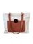 Bolsa Tote Duo Caramelo e Cru Prata