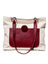 Bolsa Tote Duo Vinho e Cru Prata