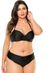 Sutiã Plus Size Bojo, Arco, Franzido, Preto